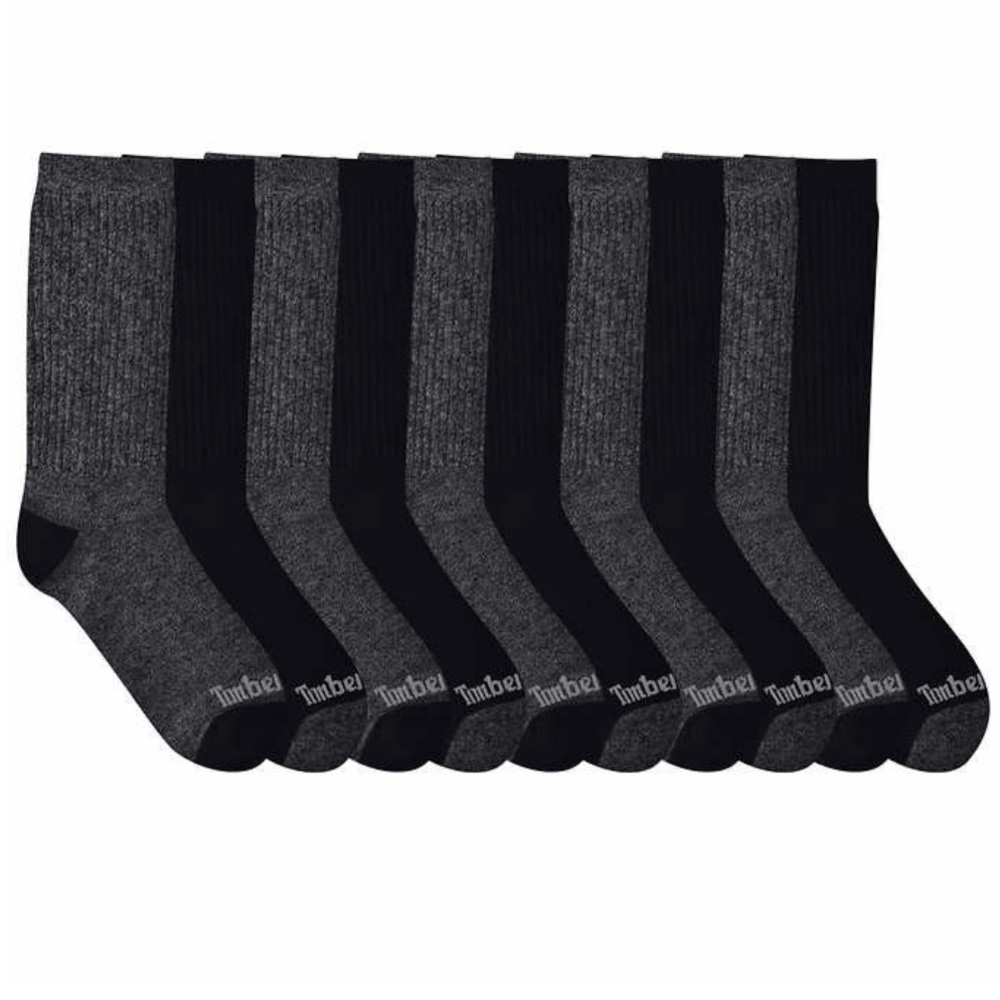 Timberland Men’s Cushioned Crew Socks Cotton Blend 10 Pairs Bundle Size 6-12 NWT - Picture 3 of 13